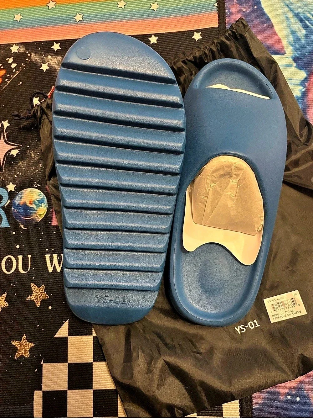 YS-01 Blue Slide Sandals US 10 NWT